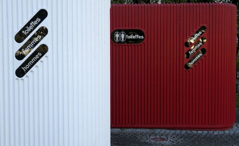Public toilets are seen in Eidsvolls Plass in Oslo, Norway, October 15, 2015. 