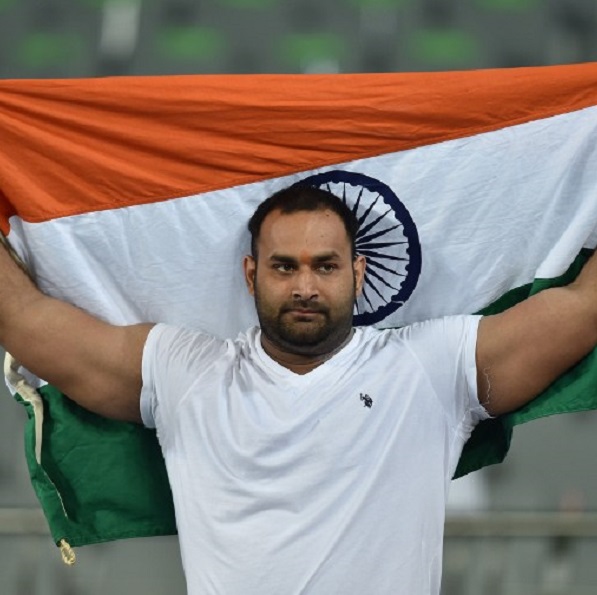 Bronze medallist India's Inderjeet Singh