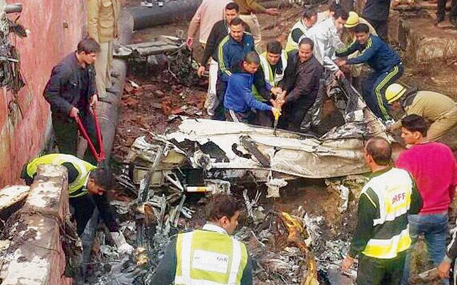 Plane crash in Delhi