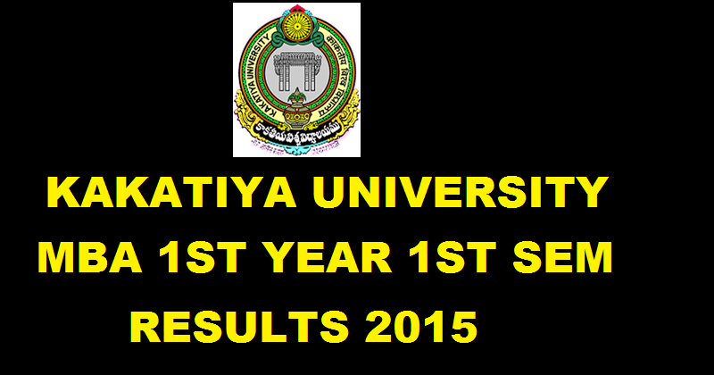 KU MBA 1st Year 1st Semester Revaluation Results 2015 Declared: Check Kakatiya University MBA Results Here