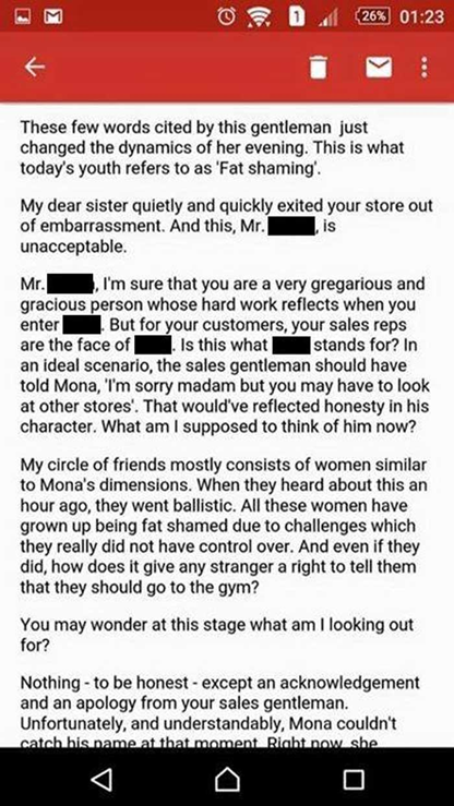 A Mumbai Designer Store Asked Girl To “Go To Gym” When She Asked For Her Size Clothes