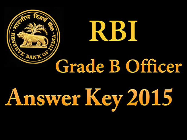 RBI Grade B Officer Answer Key 2015