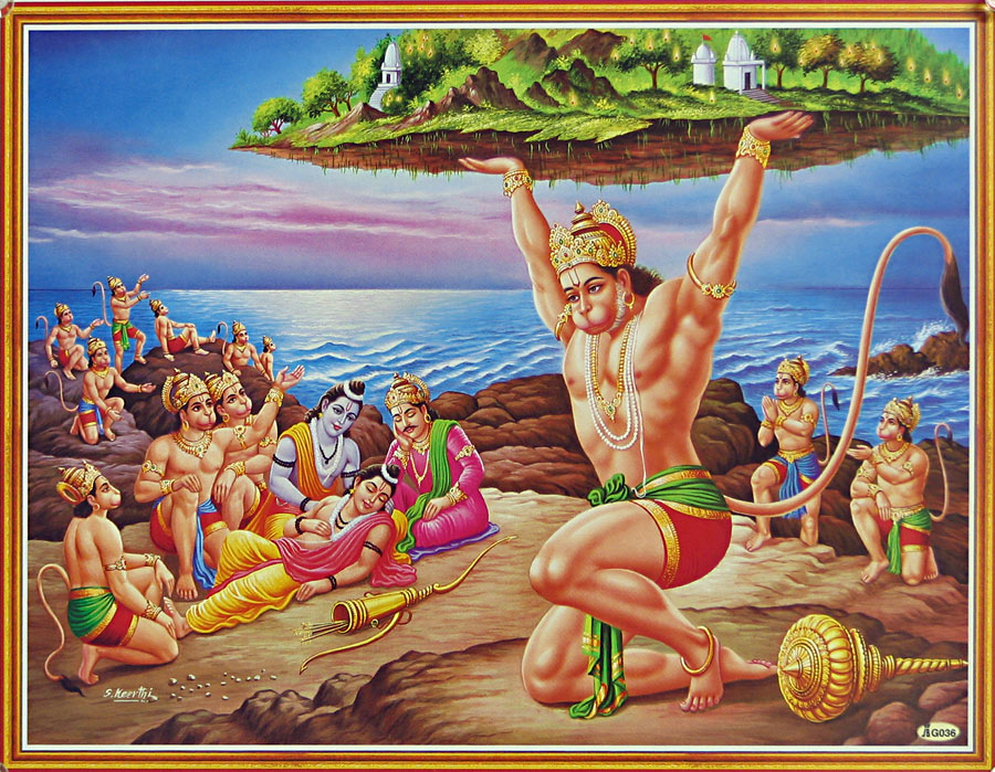 Hanuman brings sanjeevani