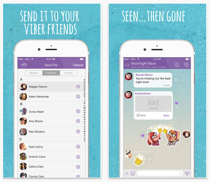 Send Disappearing Messages Using Viber Wink