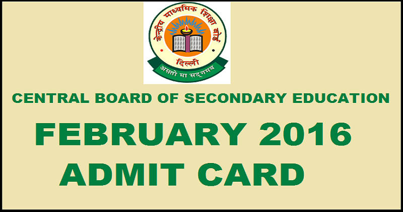 CBSE CTET February 2016 Admit Card: Download Here From 25th January