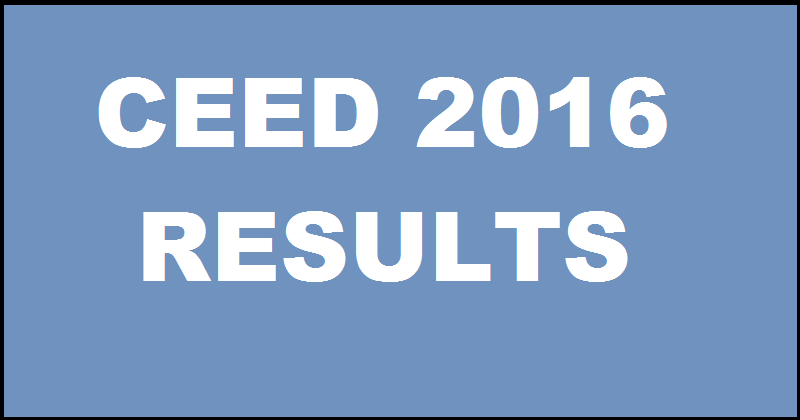 CEED 2016 Results Score Card| Check Common Entrance Examination for Design Results Here