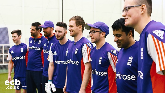 Eion Morgan with England Visually Impaired Squad