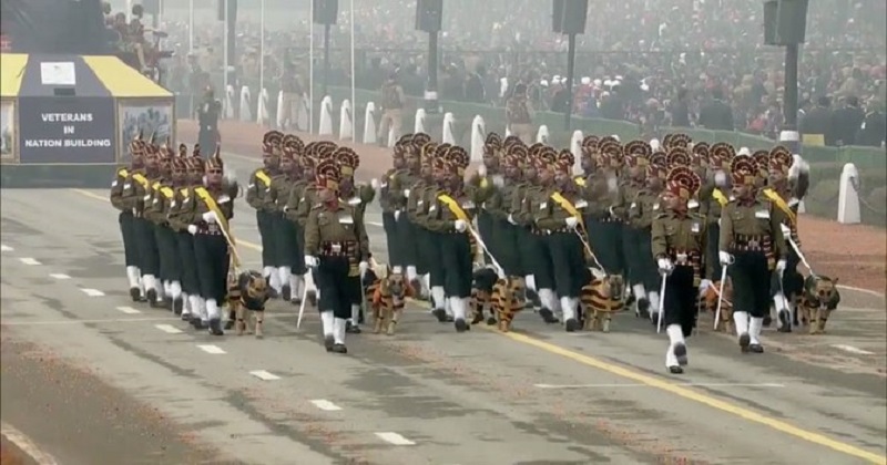 Indian Army Dogs March down on Republic Day