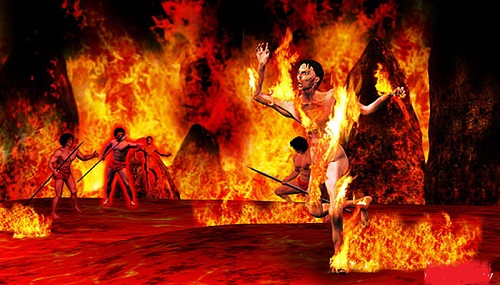 Taptamurti or Agnikundam (Burnt Alive)- - Garuda Puran Punishments List