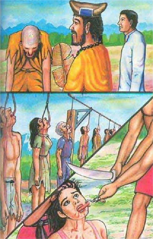 Ksharakardamam(hanged upside down)-Garuda Puran Punishments List