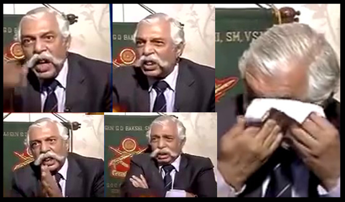 Major general GD Bakshi crying