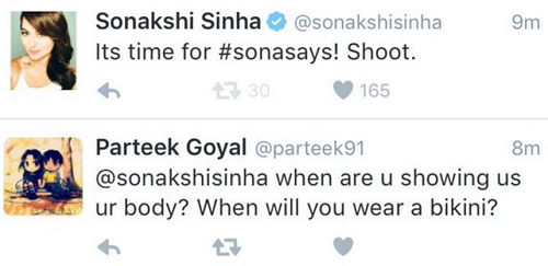 Fan question to Sonakshi