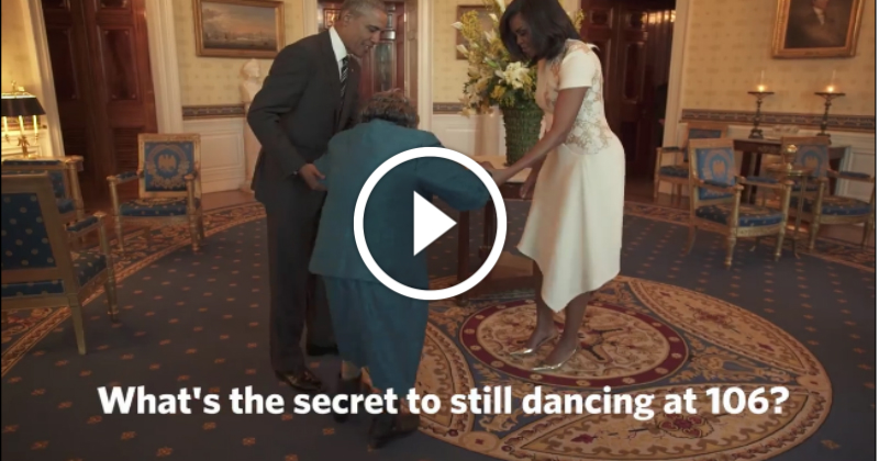 Watch 106 Years Old Virginia Mclaurin Dances From Joy As She Meets Barack Obama 