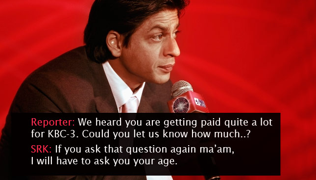 SRK Witty Quotes