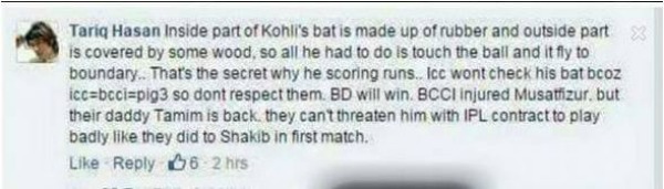 Fan accuses Virat Kohli