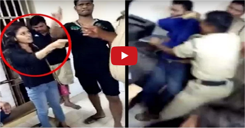 Watch Drunk Girl Hulchul In Hyderabad KPHB Police Station To Save Her Drunk Friends