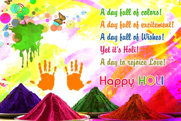 Happy Holi Images with quotes and colours