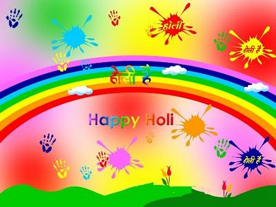 Holi images with rainbow