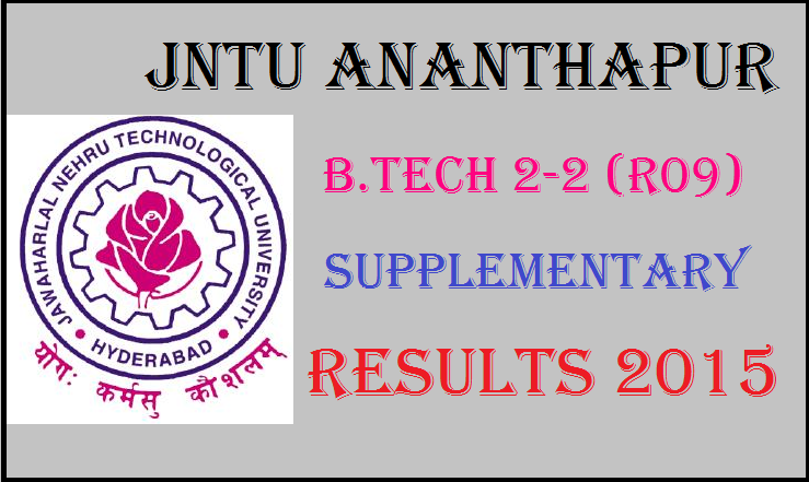 JNTUA B.Tech 2-1 (R09) Supplementary Results 2015