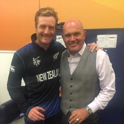 Martin Guptill with Martin Crowe