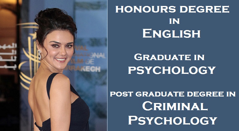 Preity zinta-Educational qualification