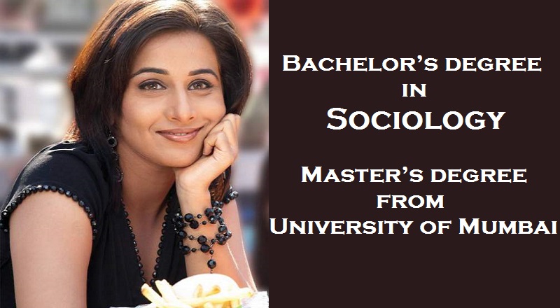 Vidya Balan-Educational qualification