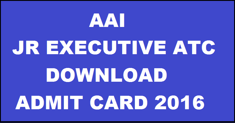 AAI Jr Executive Admit Card