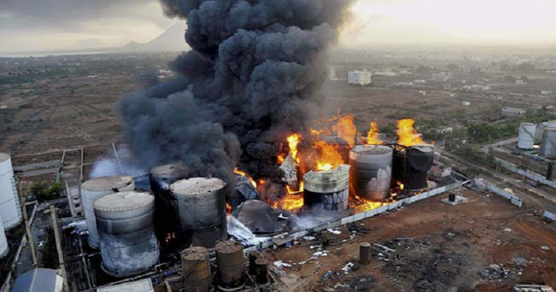 Factory Fire Near Visakhapatnam Rages On Even After 36 Hours (1)