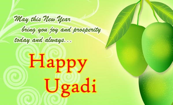 ugadi-wishes with mangoes