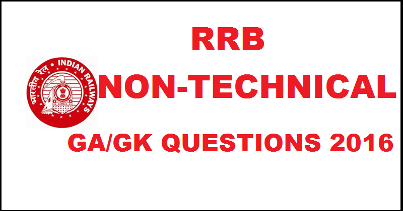 RRB NTPC GA GK Questions Asked In Exam