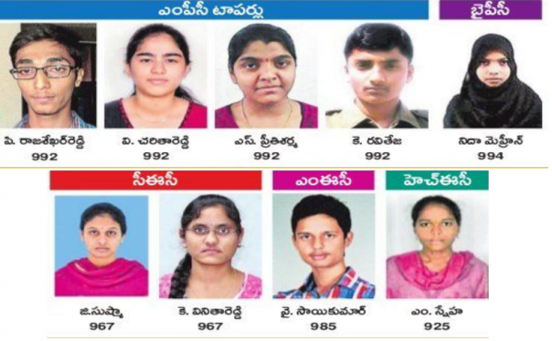 TS Inter toppers list 2016