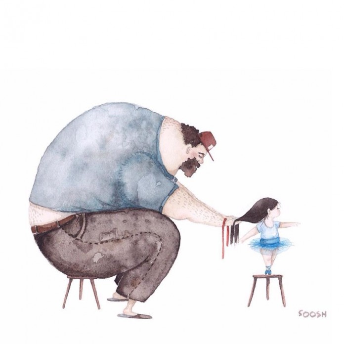 Father-Daughter Relationship Illustrations (1)