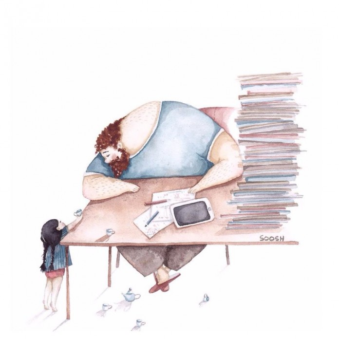 Father-Daughter Relationship Illustrations (5)