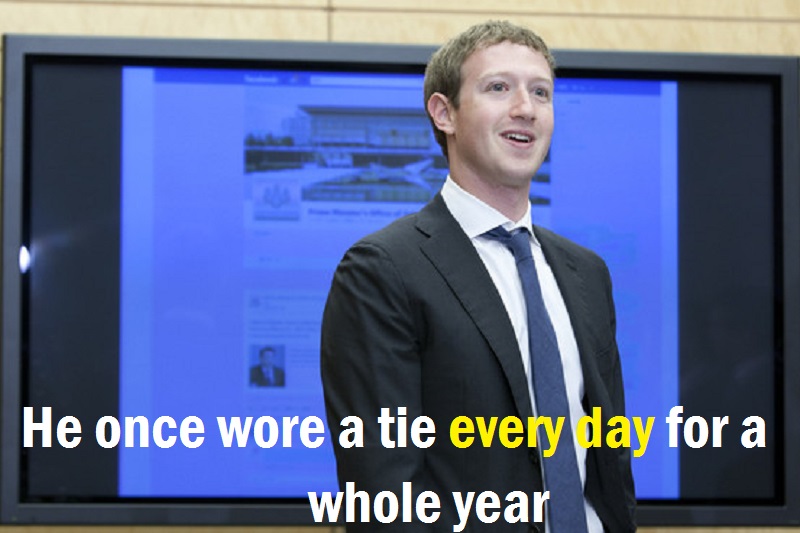 wore tie for 1 year-Little Known Facts About Facebook CEO Mark Zuckerberg