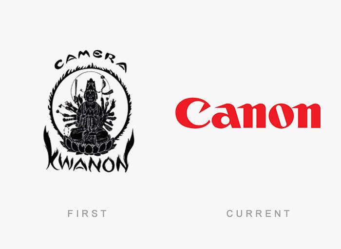 Canon - Before and After Logos of World Famous Companies
