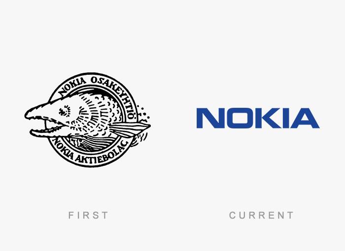 Nokia - Before and After Logos of World Famous Companies