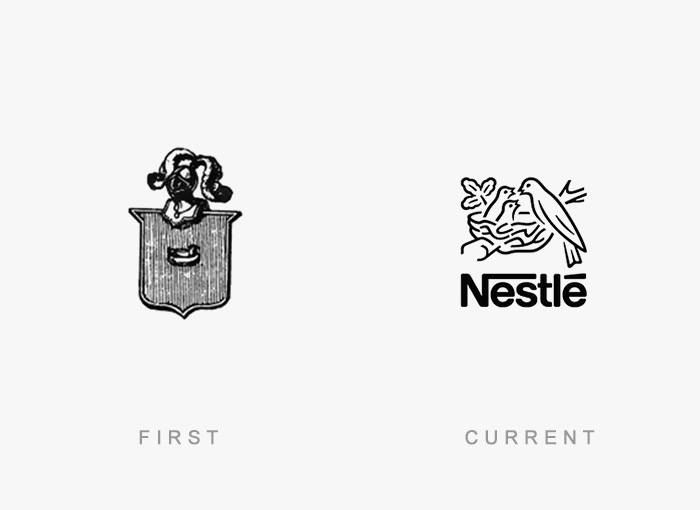 Nestle - Before and After Logos of World Famous Companies
