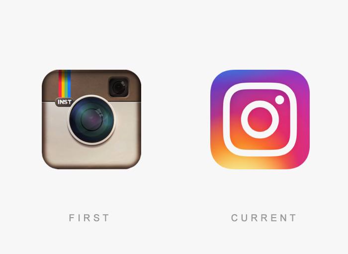 Instagram - Before and After Logos of World Famous Companies
