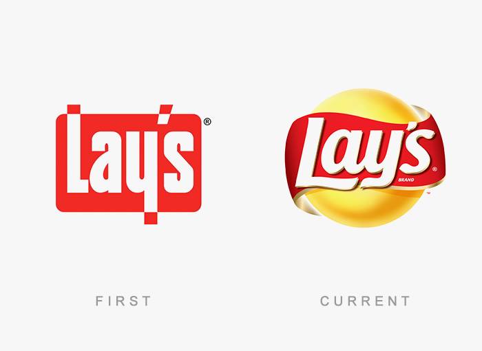 Lay's - Before and After Logos of World Famous Companies