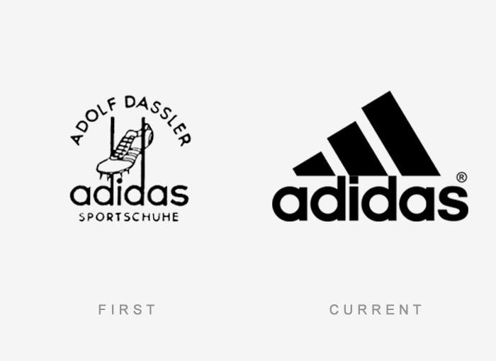Adidas - Before and After Logos of World Famous Companies