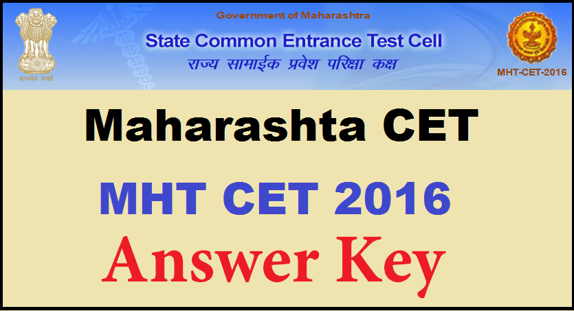 MHT CET Answer Key 2016