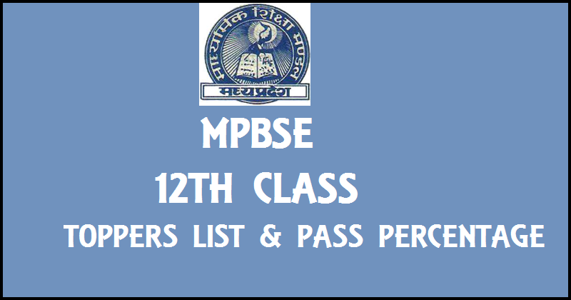 MP Board 12th Class Toppers List Pass Percentage District Wise 