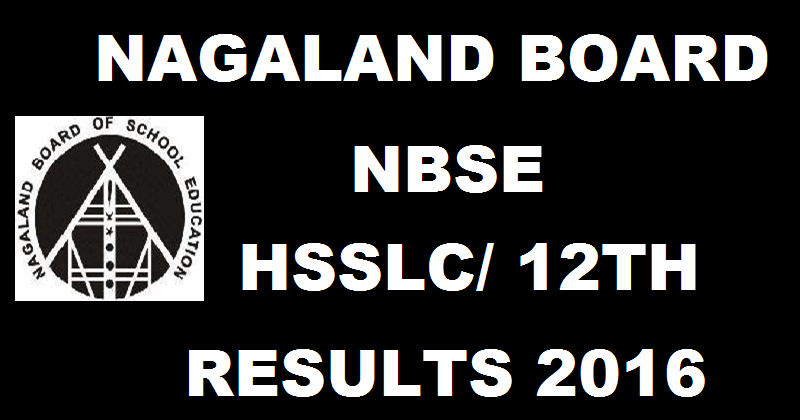 Nagaland Board HSSLC Results 2016
