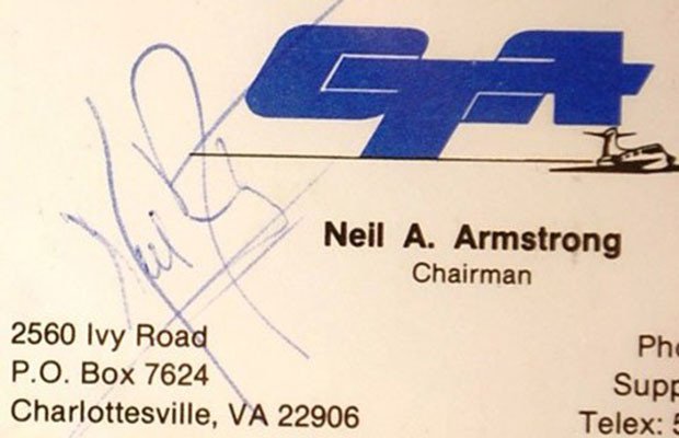 Neil Armstrong - The Actual Business Cards Of Famous People