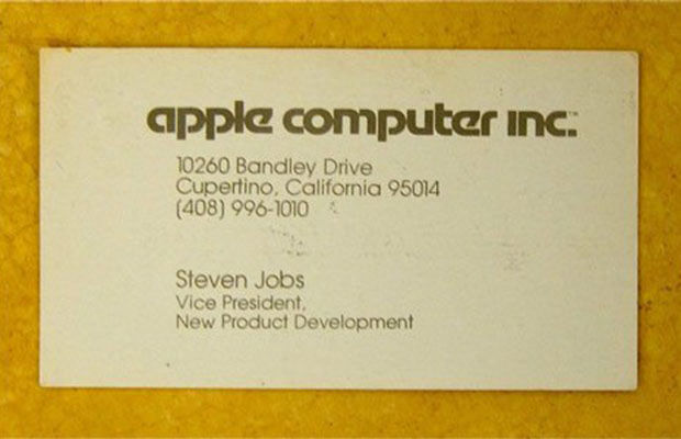 Steve Jobs1 - The Actual Business Cards Of Famous People
