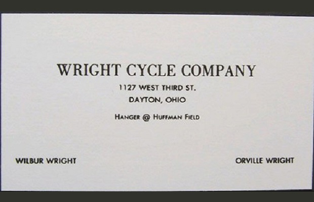 Wright brothers - The Actual Business Cards Of Famous People