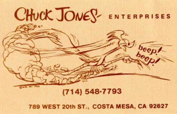 Chuck Jones - The Actual Business Cards Of Famous People