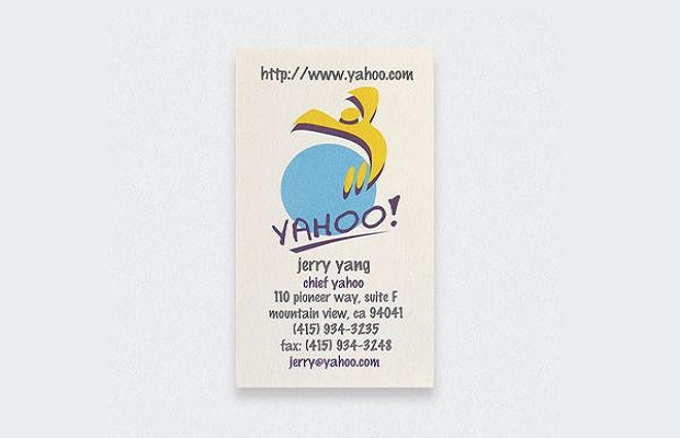Jerry Yang - The Actual Business Cards Of Famous People