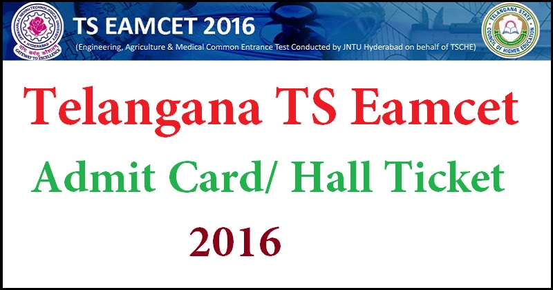 TS EAMCET - 2016 -hall ticket