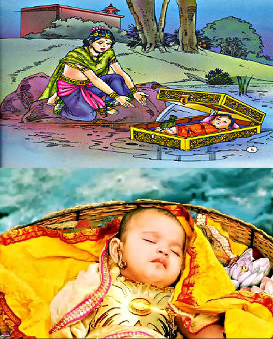Birth of Karna with Shining Armour